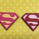 Mini SUPERMAN & SUPERGIRL EMBLEM Superhero Custom Scrapbook Die Cuts