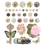 Simple Stories SIMPLE VINTAGE JUNK DRAWER Decorative Brads & Chipboard 32pc - Image 2