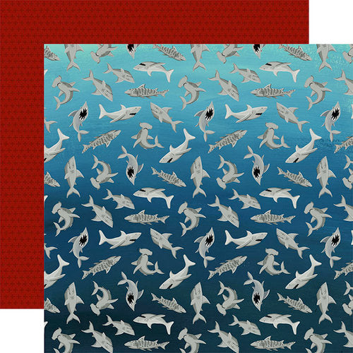 9D17A3E2-09AB-4DC1-9948-5FA9C062107E.jpg Echo Park Pirates Tales SHARK BAIT 12"X12" Cardstock Paper - Image 1