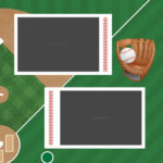 Scrapbook Customs Quick Pages BASEBALL LEFT & RIGHT 12"X12" Scrapbook Papers - Image 5