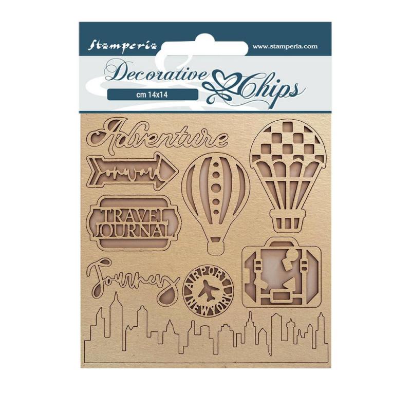 9E31230E-2A6B-425A-8059-35F99A004AAA.jpg Stamperia Decorative Chips TRAVEL Sir Vagabond Aviator 9pc - Image 1