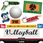 Scrapbook Customs VOLLEYBALL GO BIG KIT 12"X12" Paper 7pc - Image 6