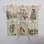 Tags & Ephemera 6pc PINK SUMMER VINTAGE TAGS - Image 3