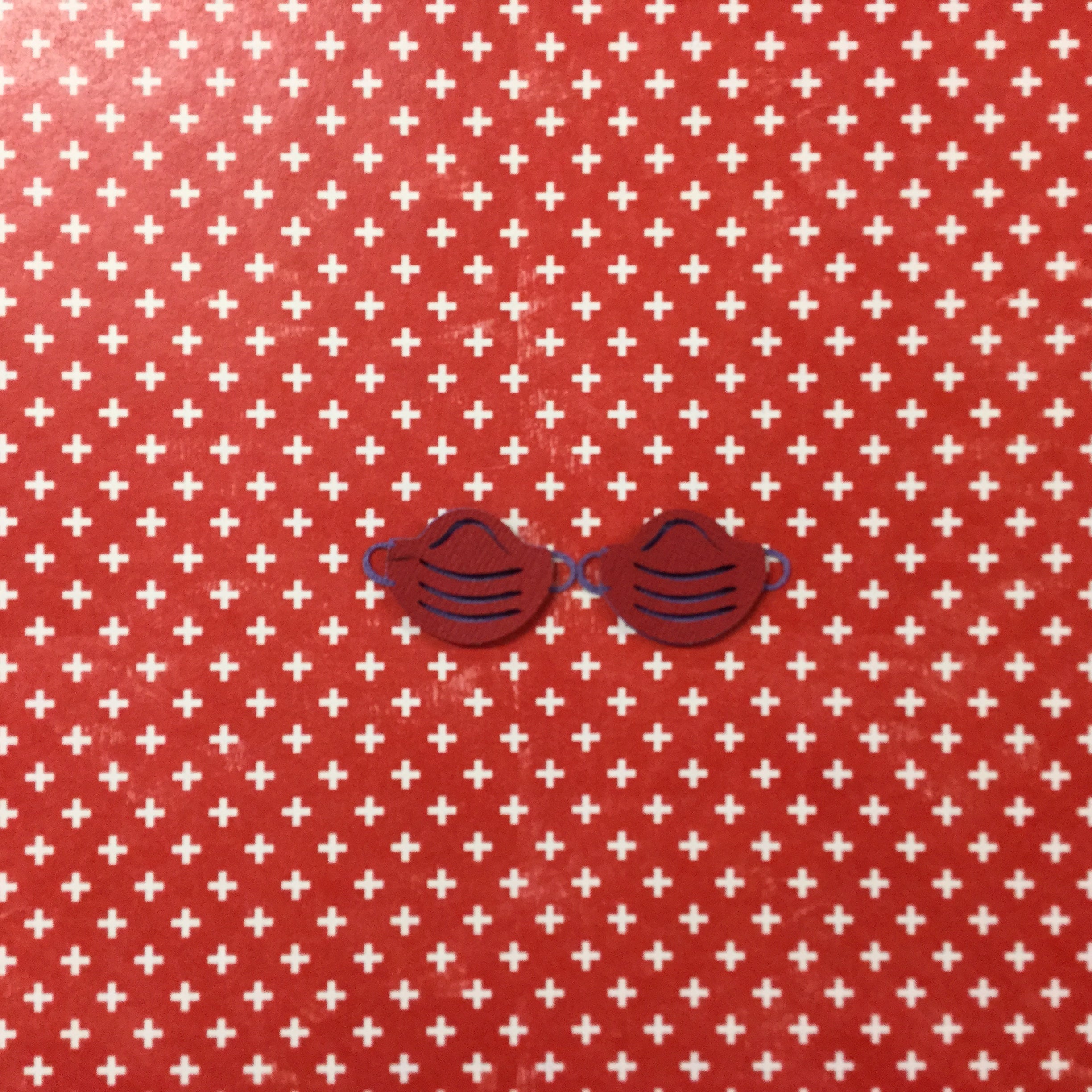 9ED97BF6-2DDA-4CE6-8ECB-B955C505C9F3.jpg Corona FACE MASK Covid-19 Quarantine Scrapbook DieCuts 1” - Image 1