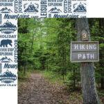 Paper House HIKING PATH  12"X12" Scrapbook Paper