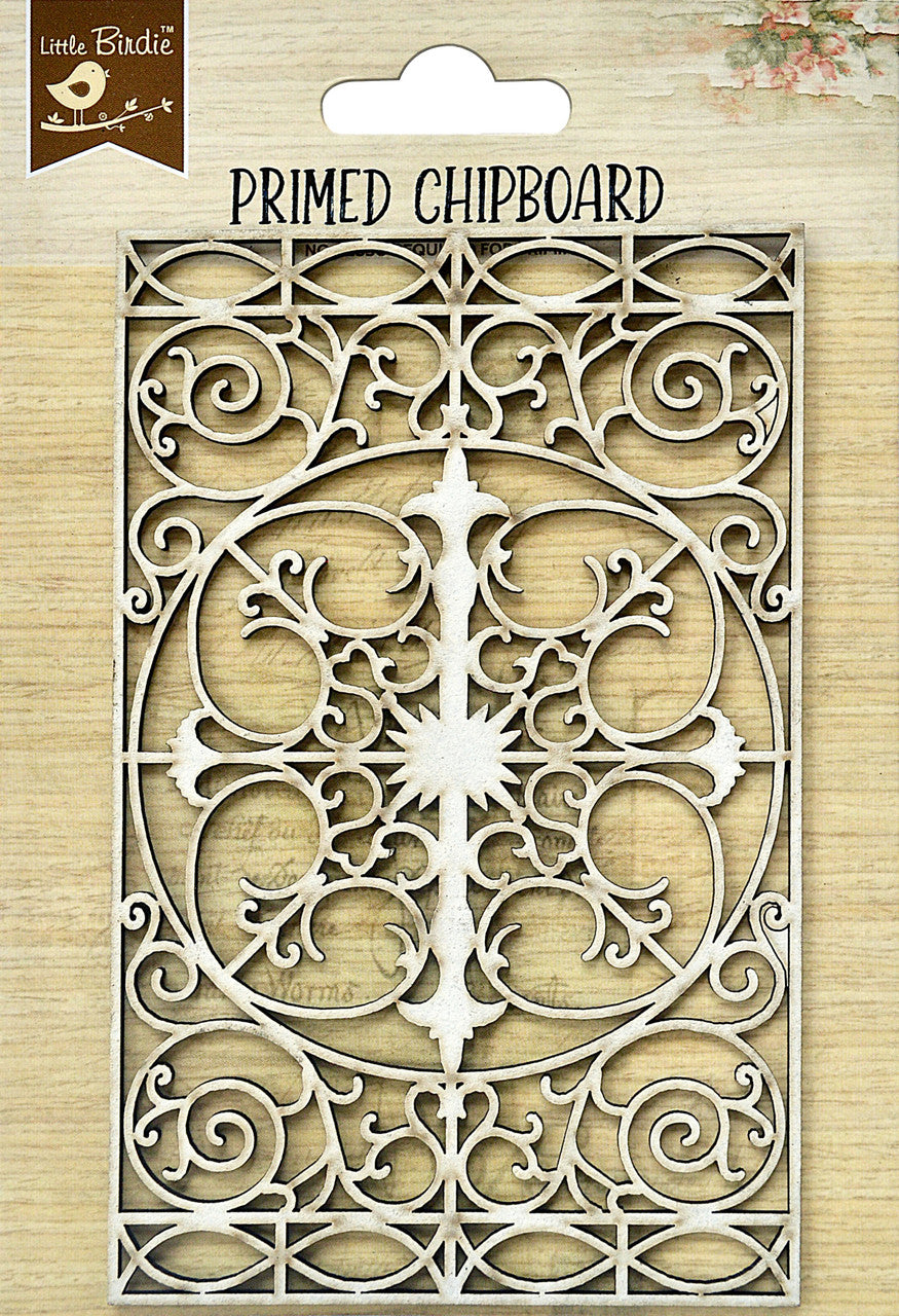 9FD4C0AD-E33B-4E8C-919F-3C5C8F240E88.jpg Little Birdie Primed Chipboard VICTORIAN GRILL 1pc - Image 1
