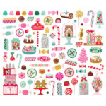 Simple Stories HARD CANDY CHRISTMAS Sweets Bits 84pc - Image 2