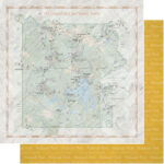 Scrapbook Customs NATIONAL PARK MAP AND WORDS 12"X12" Scrapbook Paper - Image 29