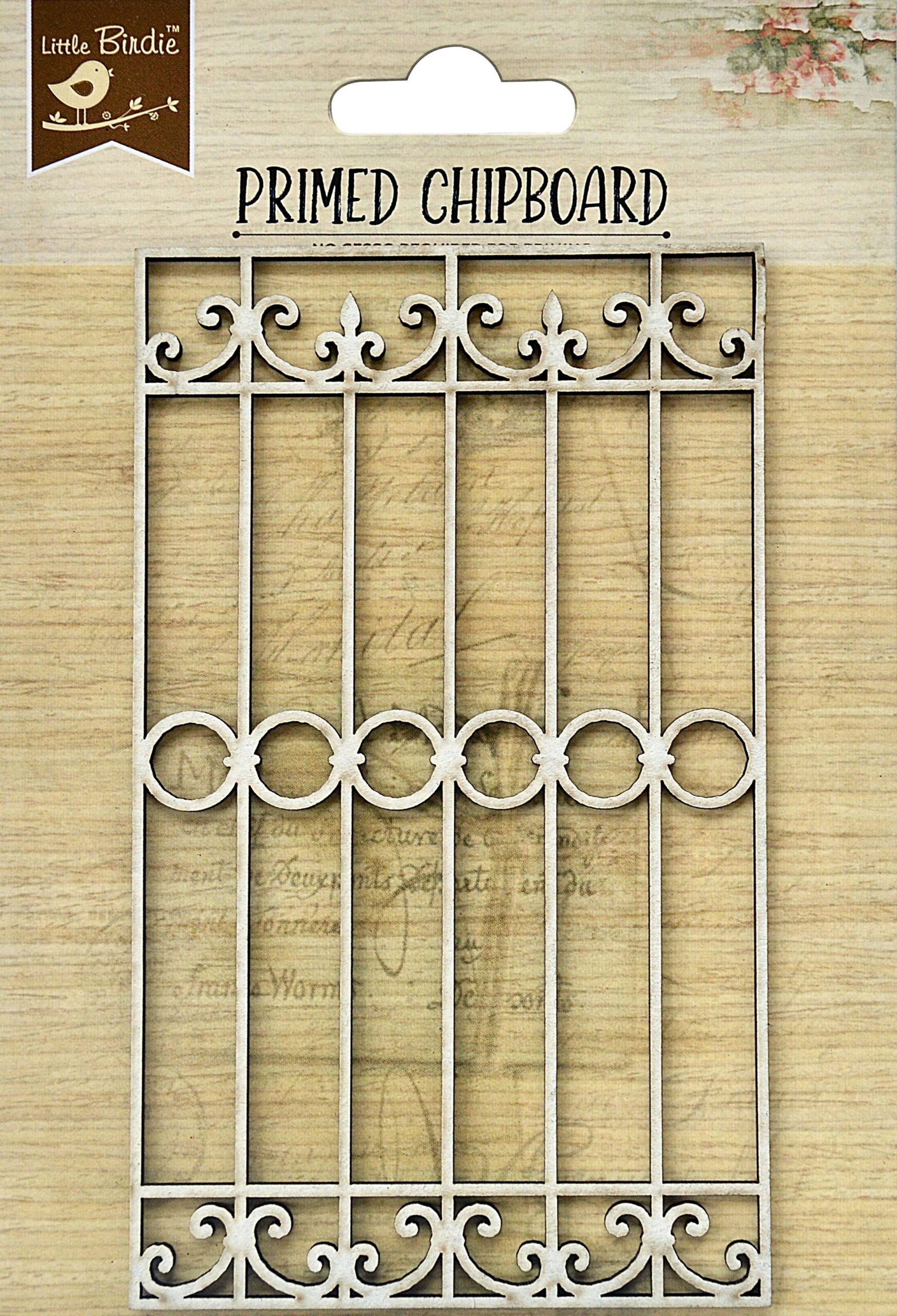 A1494B8D-A3D2-463A-A2A8-A74B91DE5B5F.jpg Little Birdie Primed Chipboard SCROLLS AND CIRCLES 1pc - Image 1