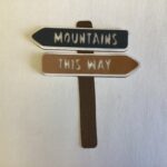 DieCut HIKING SIGN POST Forest Lake Mountain Waterfall Canyon Die Cuts - Image 21