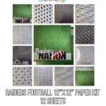 Scrapbooksrus RAIDERS FOOTBALL 12"X12" Scrapbook Paper Kit 12 Sheets