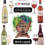 Wine I LOVE WINE Scrapbook Customs Stickers 8pc