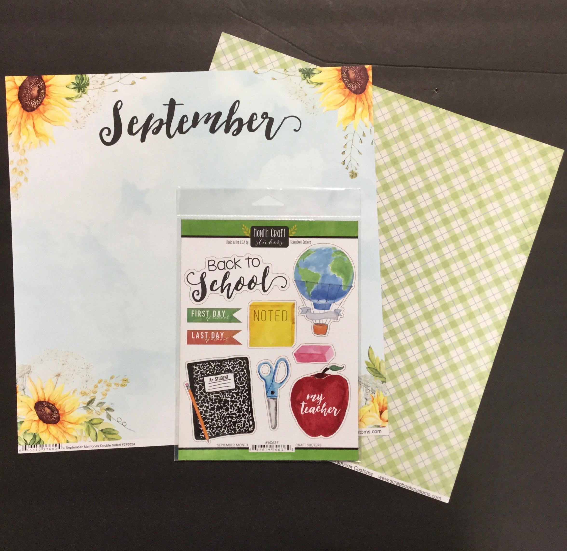A332E918-5E2D-4DAD-9B59-52925D99F5A7.jpg SEPTEMBER MEMORIES Scrapbook Customs Kit 3pc - Image 1