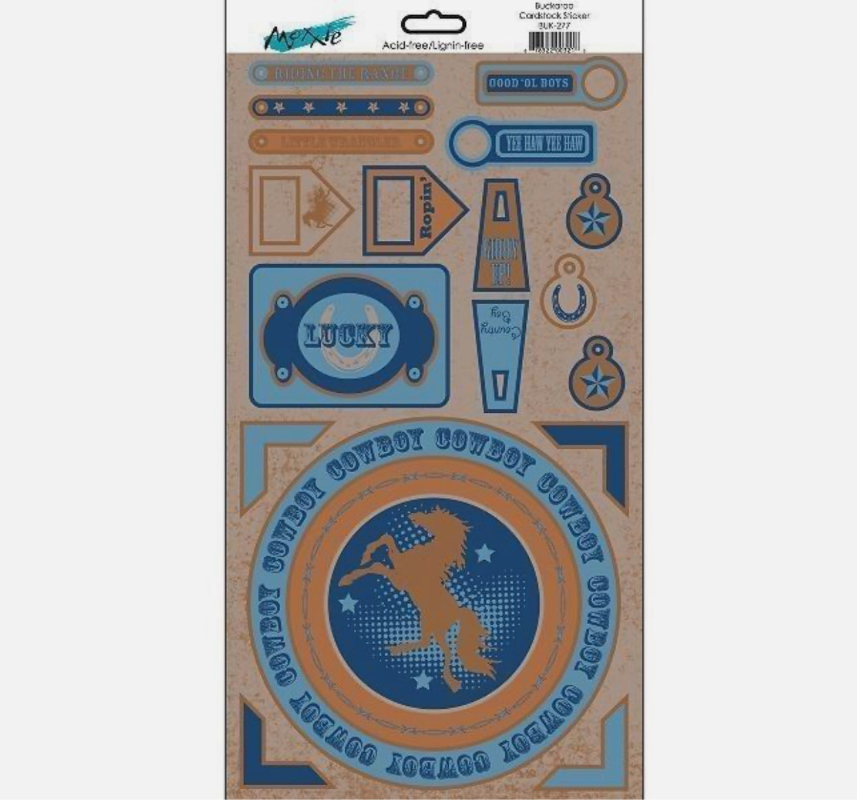 A361DA02-C785-4E37-9EF6-DE5B18A9E64C.jpg Moxxie BUCKAROO Cardstock Stickers 22pc - Image 1