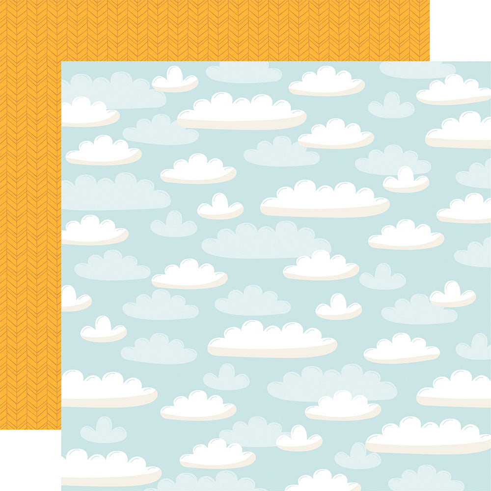 A40F079A-94AC-437B-86F1-15847B43035F.jpg Echo Park Into The Wild PERFECT DAY CLOUDS 12"X12" Scrapbook Paper - Image 1