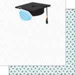 GRADUATION HAT 12"X12" Scrapbook Customs Paper