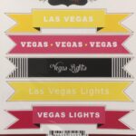LAS VEGAS LIGHTS Banner Stickers 5 pc Scrapbook Customs
