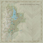 Scrapbook Customs NATIONAL PARK MAP AND WORDS 12"X12" Scrapbook Paper - Image 33