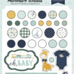 Echo Park IT’S A BOY Adhesive Brads 25pc