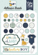 Echo Park IT’S A BOY Adhesive Brads 25pc