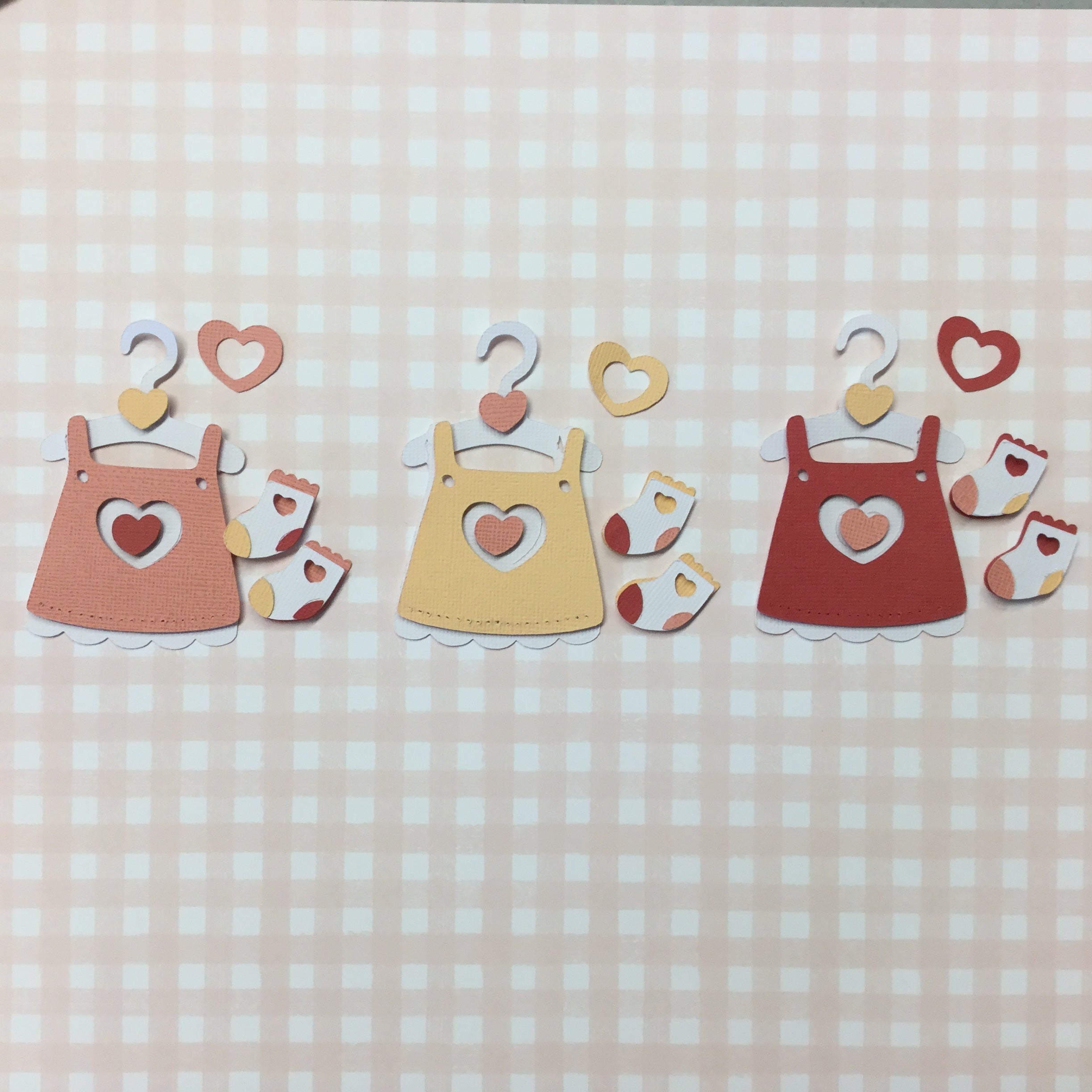 A61697B3-ED8E-4A6E-9FED-9CFC449D0850.jpg Welcome Baby Girl DRESS SET Custom Scrapbook Die Cut Embellishment 3pc - Image 1