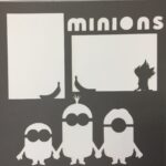 Page Frame MINIONS GRAY 12"x12" Scrapbook Overlays