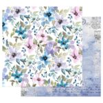 Prima Watercolor Floral IN THE WATER GARDEN 12X12 Scrapbook Paper