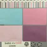 Premade Pages $5.00 BABY ITS COLD OUTSIDE 12"X12" Scrapbook Pages