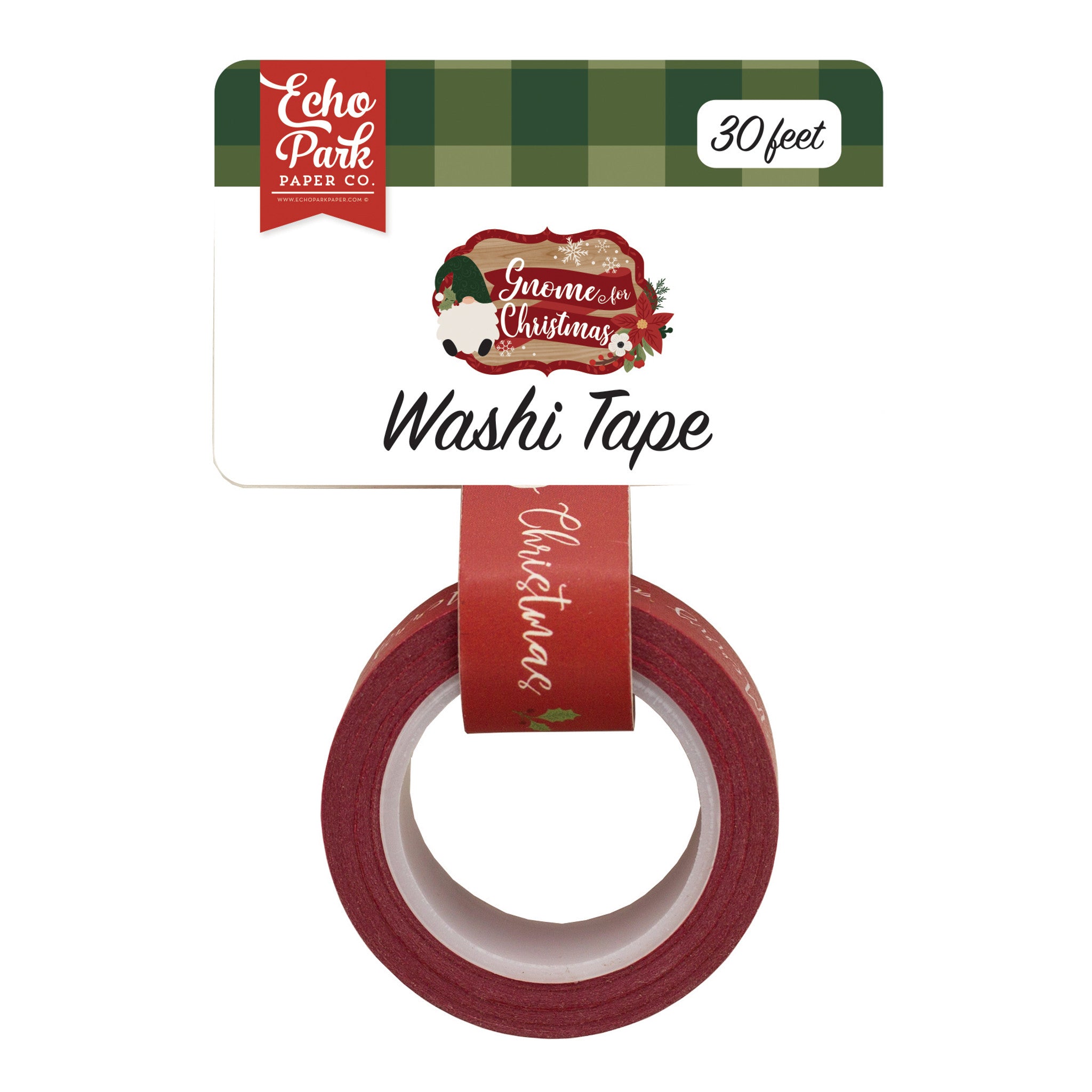 A75B1C9D-056D-4CC2-B387-52C2165F8B7B.jpg Echo Park Gnome Christmas MERRY MISTLETOE WASHI TAPE - Image 1