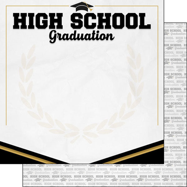 A7885BF4-FD90-40F7-8A1A-6669C2FB7E87.jpg HIGH SCHOOL GRADUATION 12"X12" Scrapbook Customs Paper - Image 1