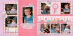 Echo Park It’s Your Birthday Girl PURPLE YELLOW Solids 12"X12" Scrapbook Cardstock - Image 2