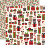 Echo Park A Perfect Christmas JOLLY PRESENTS 12”x12” Scrapbook Paper