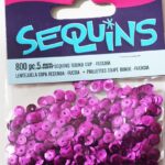 Darice Sequins FUCHSIA 5mm 800pc Round Cup