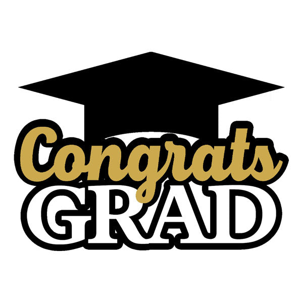A86D8426-7419-4EF0-8F31-4B4CB49D6BF7.jpg Scrapbook Customs CONGRATS GRAD HAT LASER Stickers - Image 1