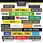 SOFTBALL & FIELD 12X12 5pc Kit Scrapbook Customs Sports - Image 8
