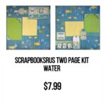 Page Kit (2) WATER 12X12 Scrapbook Layouts