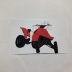 FOUR WHEELER w/Rider Laser Cut 3pc Scrapbook Customs