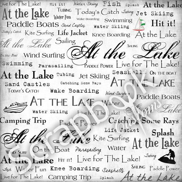 ACC48BA5-B358-4552-A9A8-0768FD32A4CB.jpeg AT THE LAKE Live For 12"X12" Scrapbook Travel Beach Paper - Image 1
