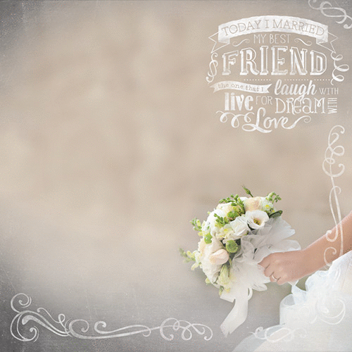 ADDDF1BD-4285-4AEE-B0B1-CD5DE1089BB5.gif Paper House BRIDAL BOUQUET 12"X12" Scrapbook Paper - Image 1
