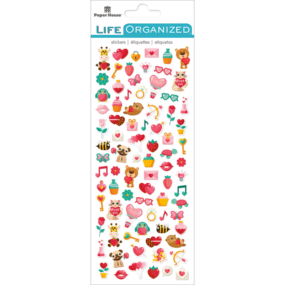 AEC51970-4129-41B3-B337-4168D1238266.jpeg Paper House LIFE ORGANIZED Stickers 84pc Love - Image 1