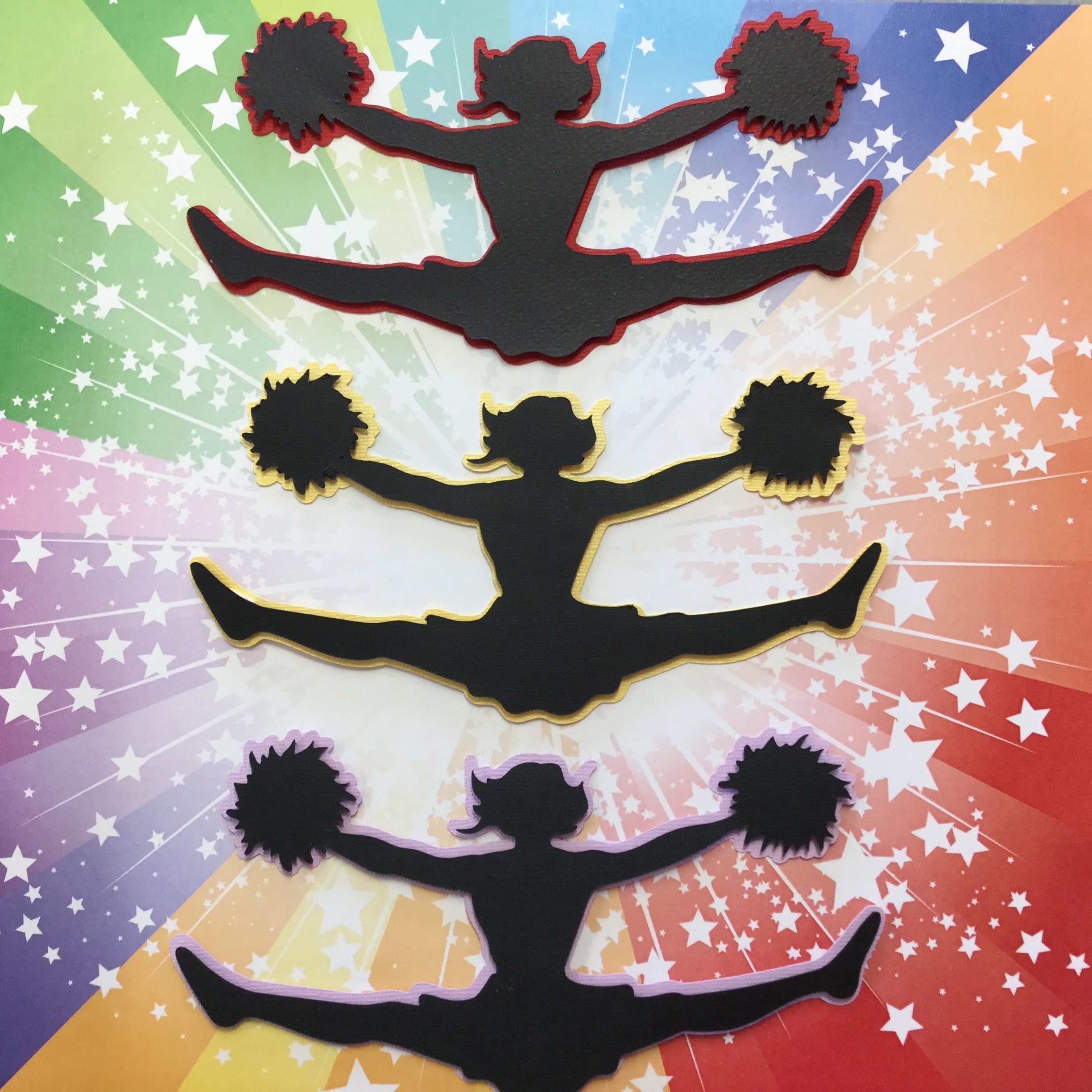AF442219-A3D3-49B1-A448-B1F9BF1E501D.jpg CHEERLEADER Scrapbook Die Cut Embellishment - Image 1