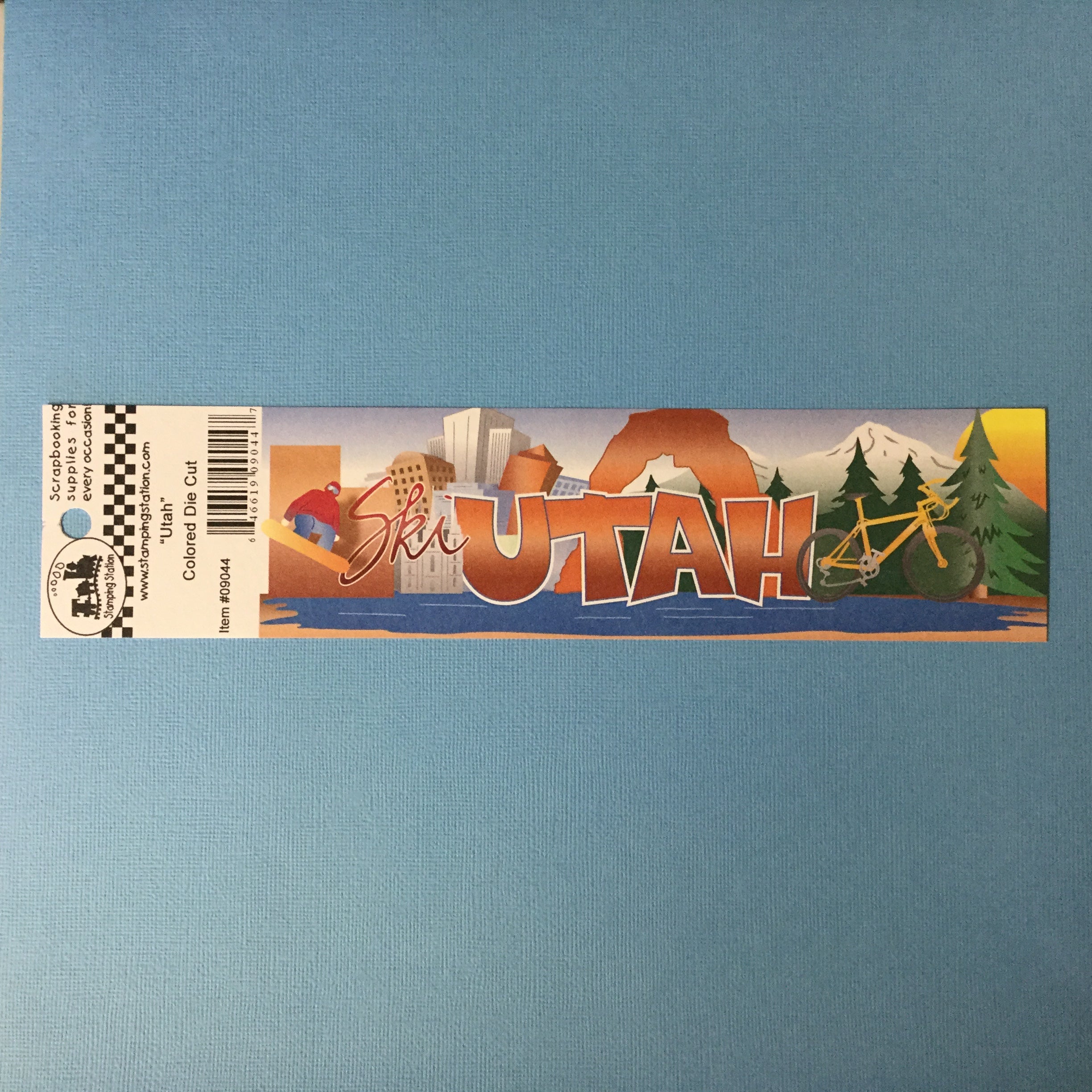 AF9E1A34-8D60-40CA-8A85-0D1471F11A6D.jpeg UTAH Title Travel Colored DieCut 1pc 2”X8” UT - Image 1