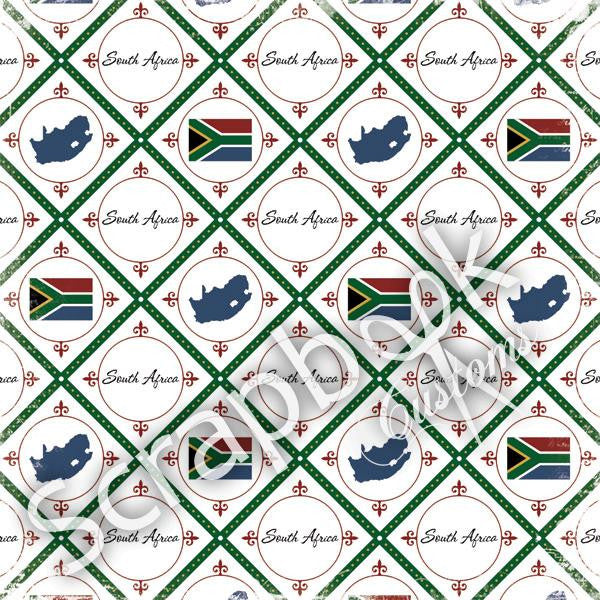 Africa_Discover_South_Africa_Paper.jpg Discover South Africa Travel 12"x12" Scrapbook Papers - Image 1
