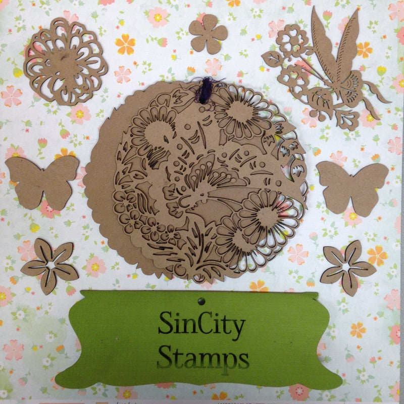 Album_Butterfly2.jpg Sin City Stamps Butterfly 2 Chip Board Album 5.5" X 5.5 '' - Image 1