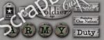 Scrapbook Customs ARMY KIT 1B 12"X12" Paper Stickers 7pc - Image 2