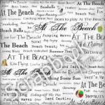 AT THE BEACH LIVE FOR 12"X12" Travel 1 Sheet Scrapbook Paper