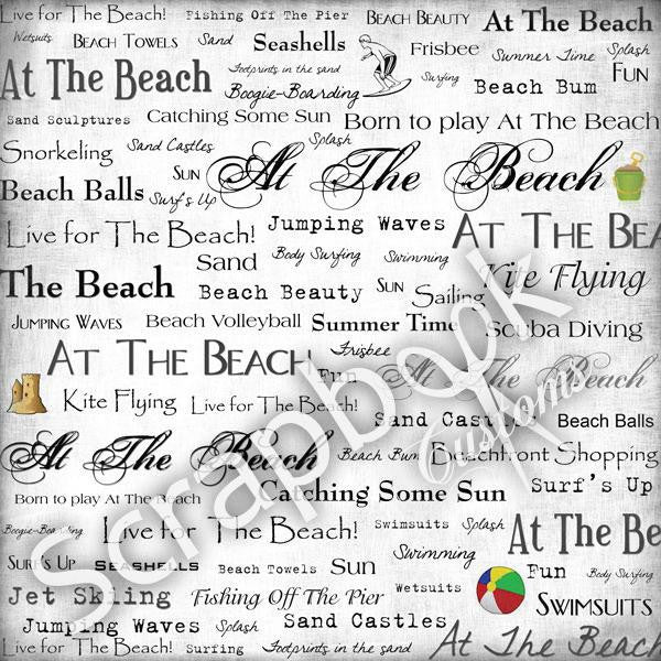 At_The_Beach_Live.jpg AT THE BEACH LIVE FOR 12"X12" Travel 1 Sheet Scrapbook Paper - Image 1