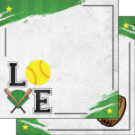 SOFTBALL Heart Pride Love Scrapbook Kit 7pc - Image 3