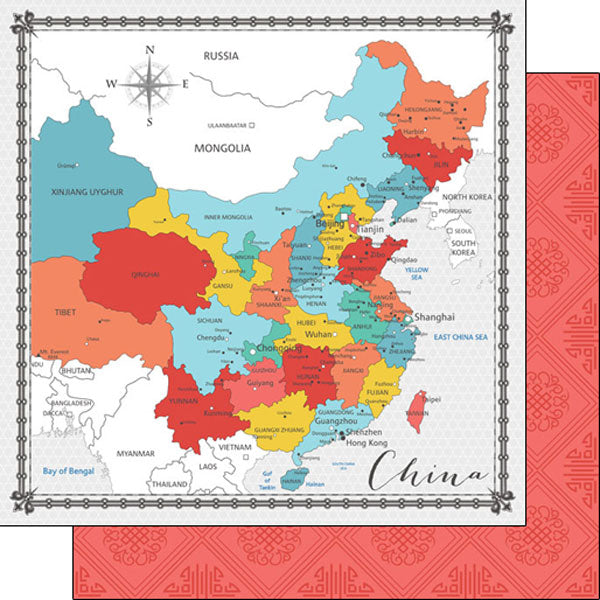 B07A95F8-6E75-4EF7-8B2F-83D1B524AA96.jpg CHINA MEMORIES MAP 12X12 Paper Scrapbook Customs - Image 1