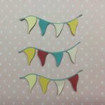 Welcome Baby Girl PENNANT FLAG Custom Scrapbook Die Cut Embellishment